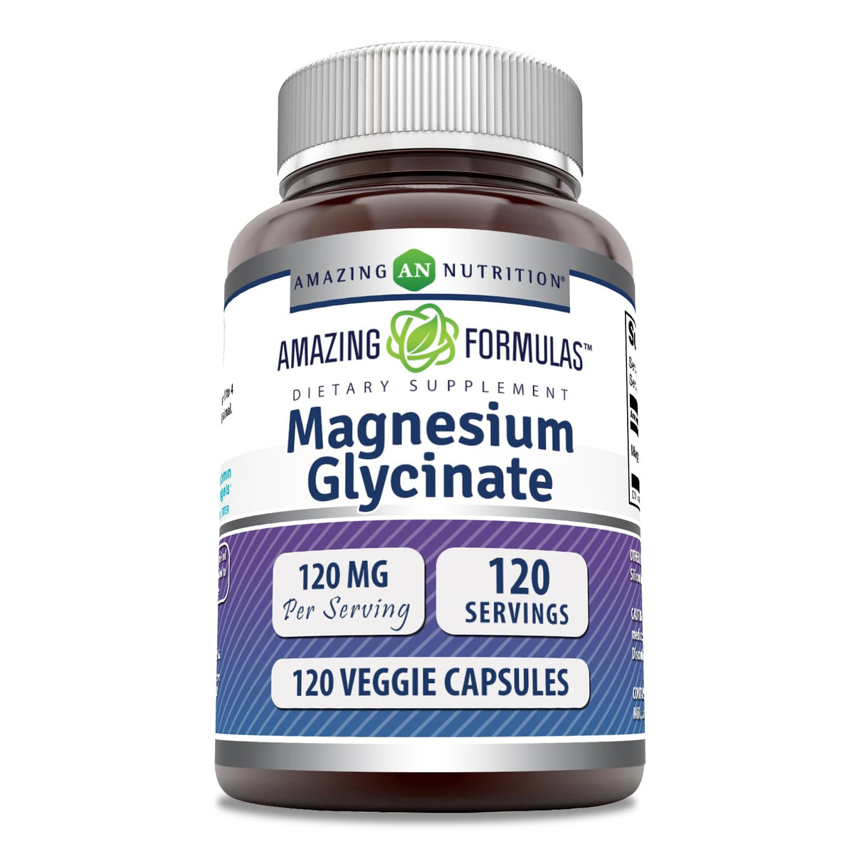 Amazing Nutrition Magnésium Glycinate bouteille versement pour usage quotidien
