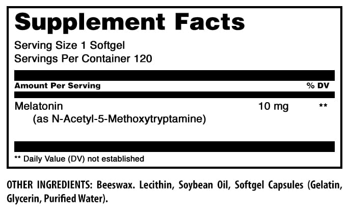 Amazing Nutrition Mélatonine 10 mg – emballage refermable idéal en voyage.