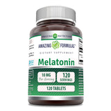 Amazing Nutrition Mélatonine 10 mg – tablettes, soutien potentiel du sommeil nocturne.