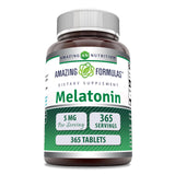 Amazing Nutrition Mélatonine 5 mg – bouteille, peut favoriser l'endormissement occasionnel.