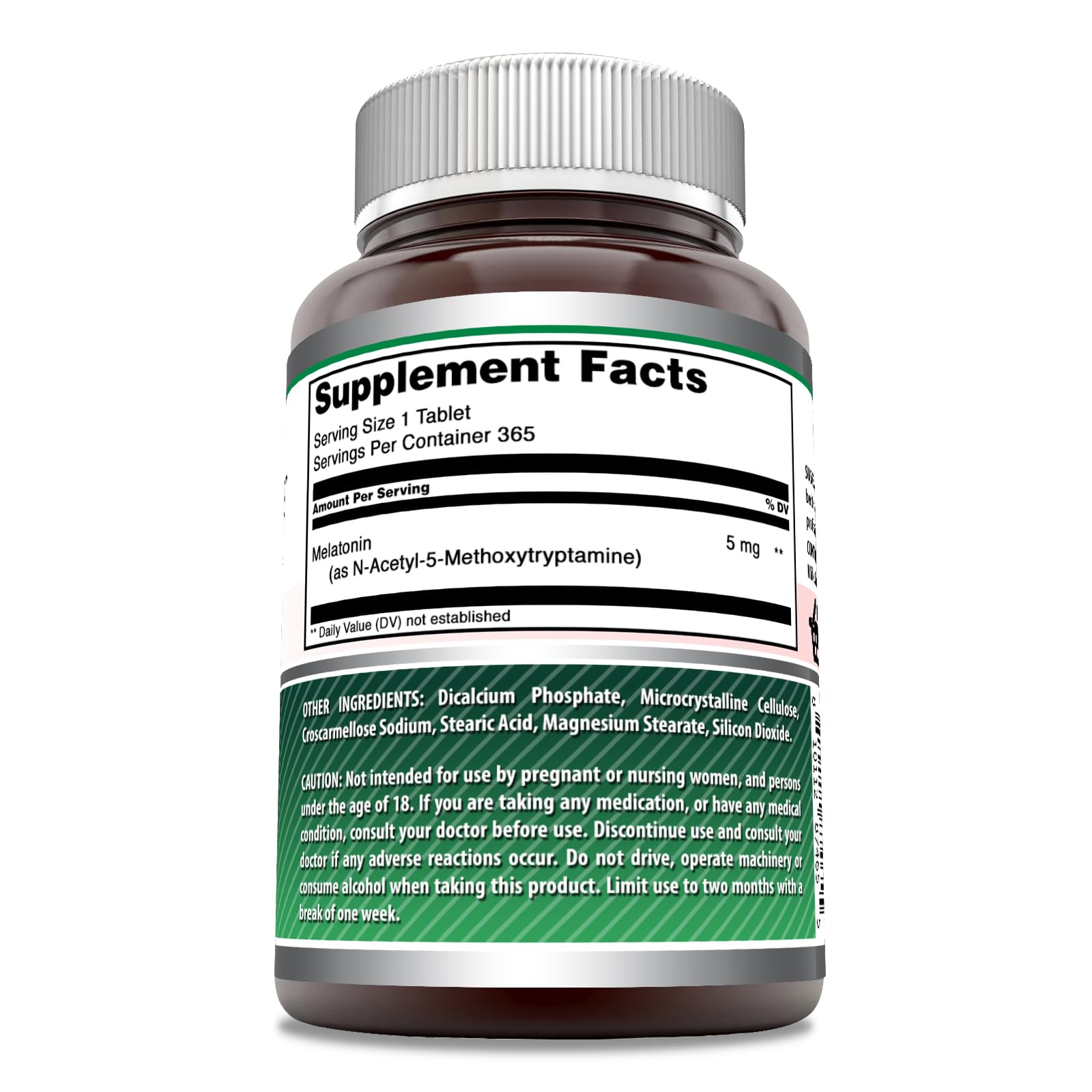 Amazing Nutrition Mélatonine 5 mg – emballage, format pratique pour la routine nocturne.