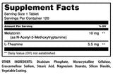 Amazing Nutrition mélatonine L-théanine - dosage 10 mg: formulation concentrée pour le soir.