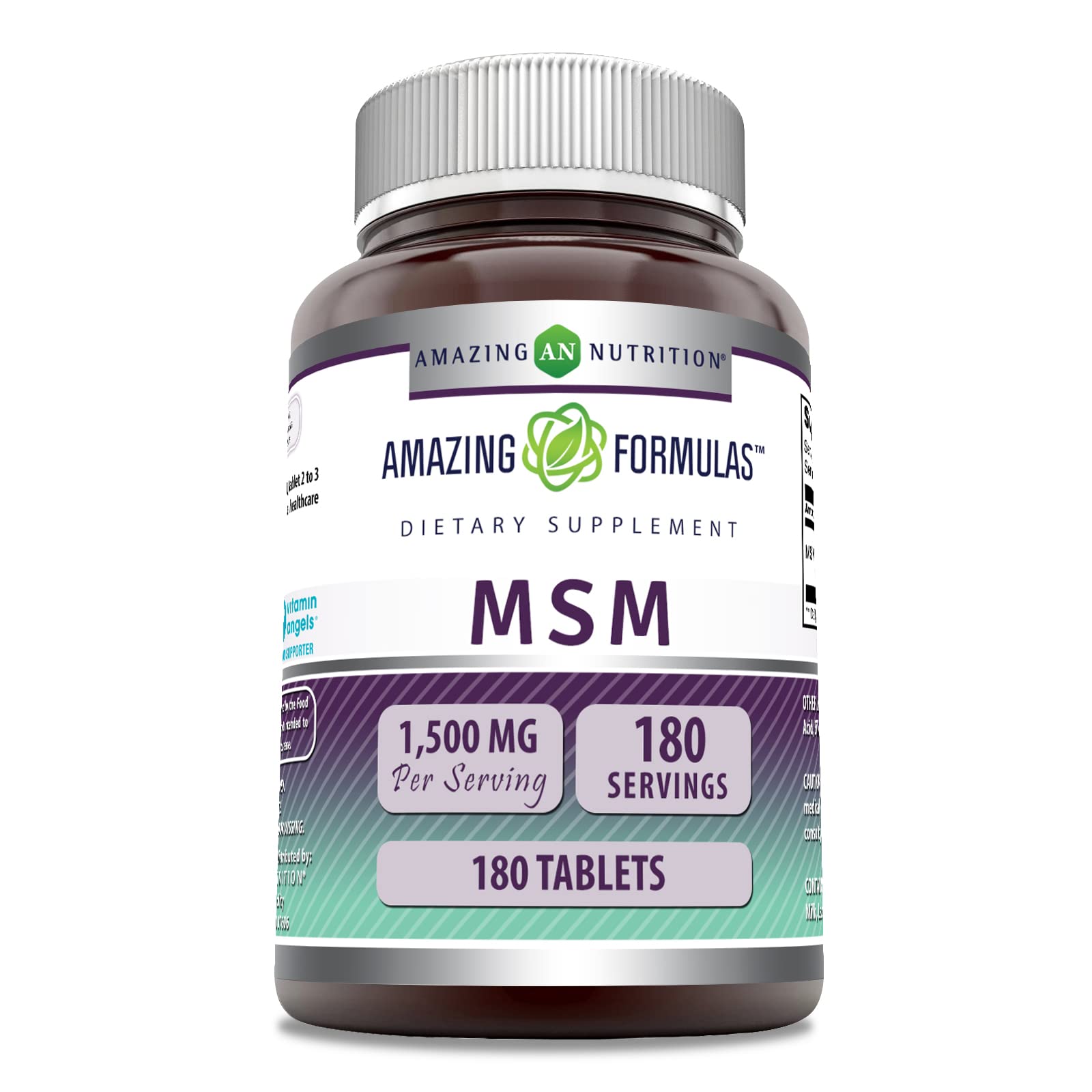 Amazing Nutrition MSM, boîte-tablettes pour une routine quotidienne pratique.