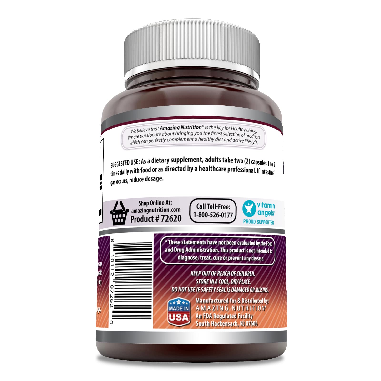 Amazing Nutrition MSM : capsules 2000 mg, format simple à avaler.