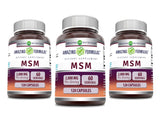 Amazing Nutrition MSM capsules, dose de 2000 mg par portion et prise pratique.