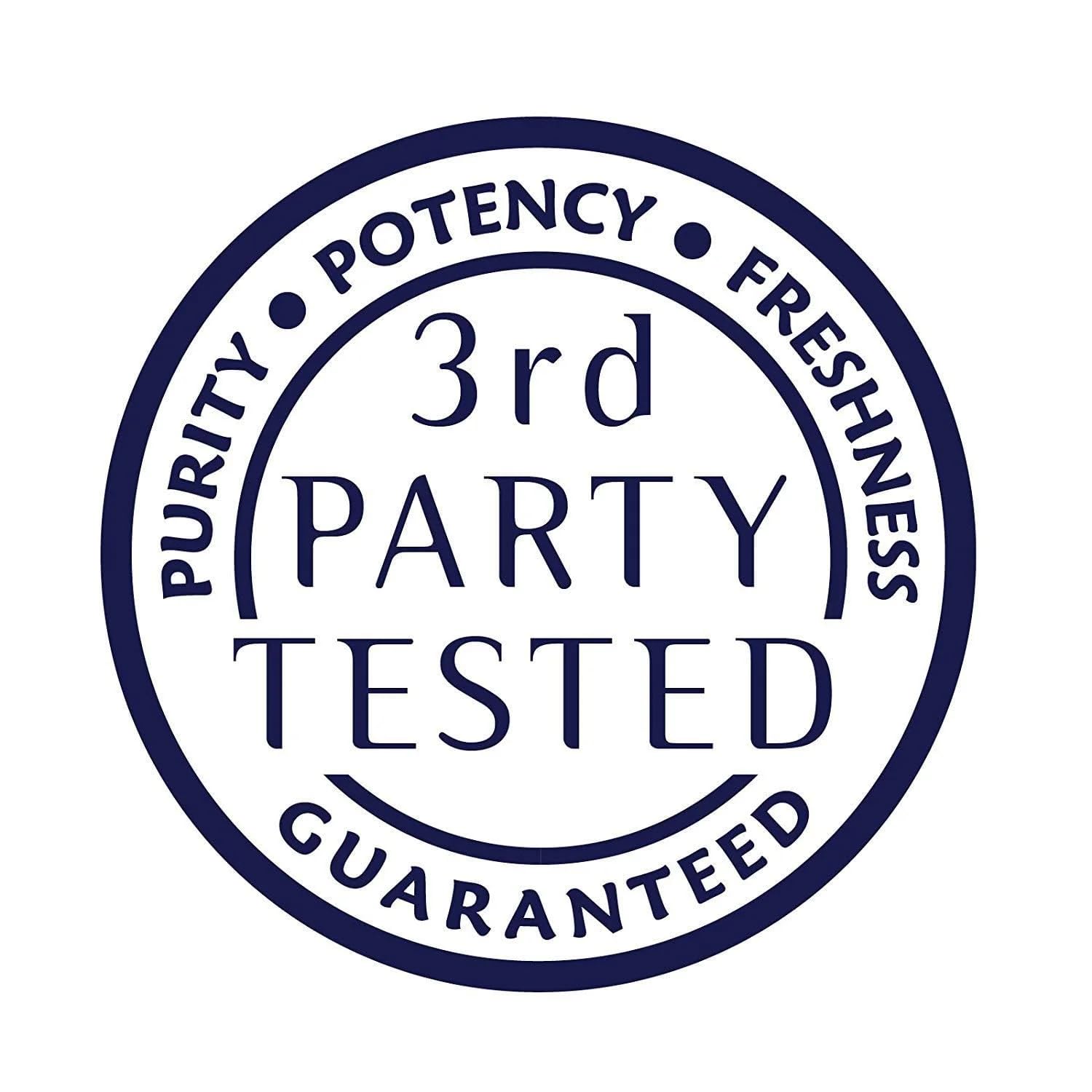 Logo de test tiers sur MSM Amazing Nutrition, contrôle qualité indépendant.