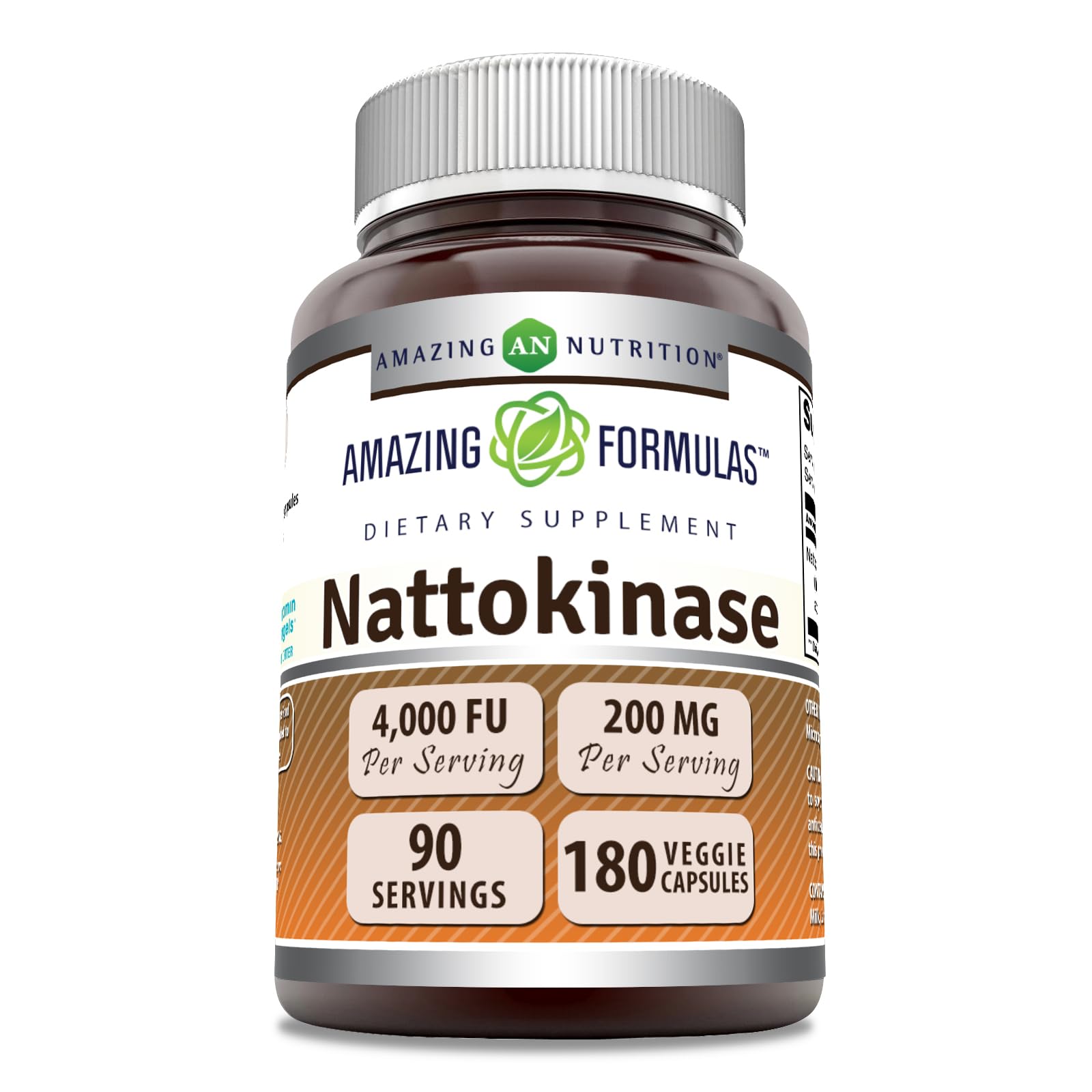 Amazing Nutrition nattokinase – bouteilles vue de face pour une utilisation quotidienne pratique.