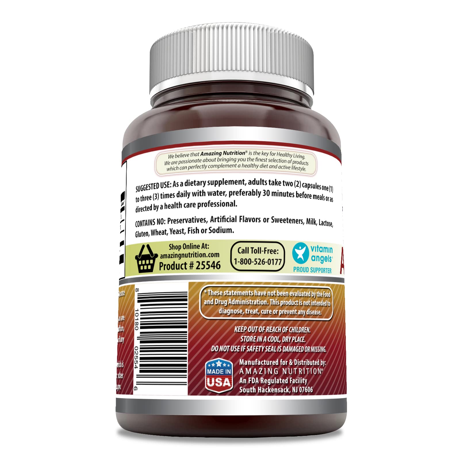 Capsules Pectine de Pomme Amazing Nutrition 1400 mg par prise