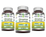 Boîte Amazing Nutrition Picolinate de Chrome, comprimés 1000 µg, utilisation quotidienne potentielle