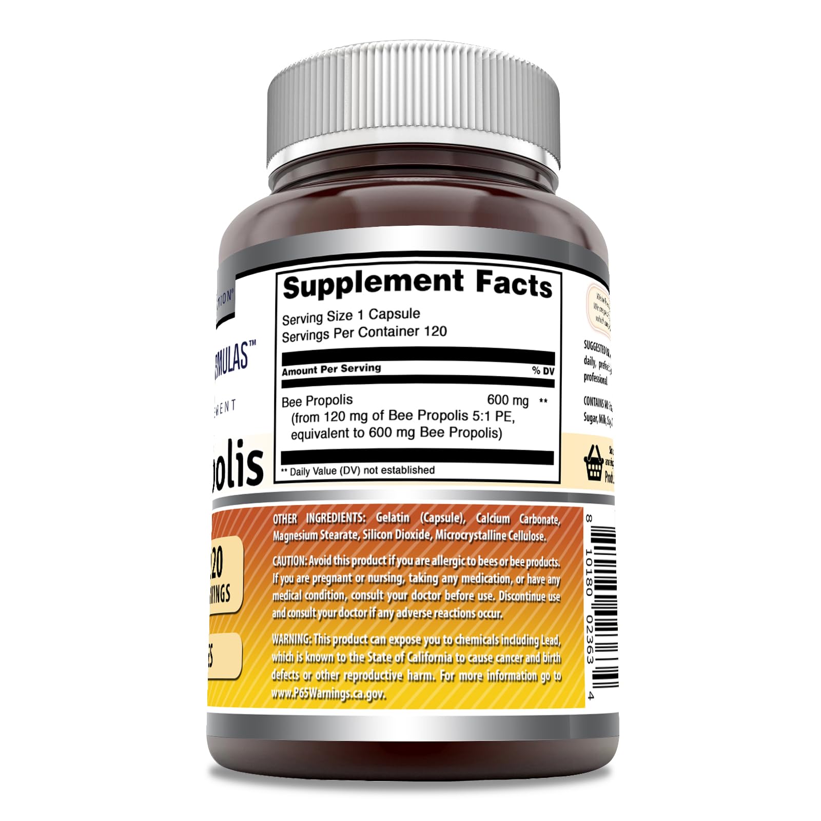 Amazing Nutrition Propolis 600mg - capsules, prise pratique dans la routine santé.