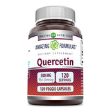 Quercétine 500 mg d'Amazing Nutrition, capsules faciles à avaler pour le bien-être général.