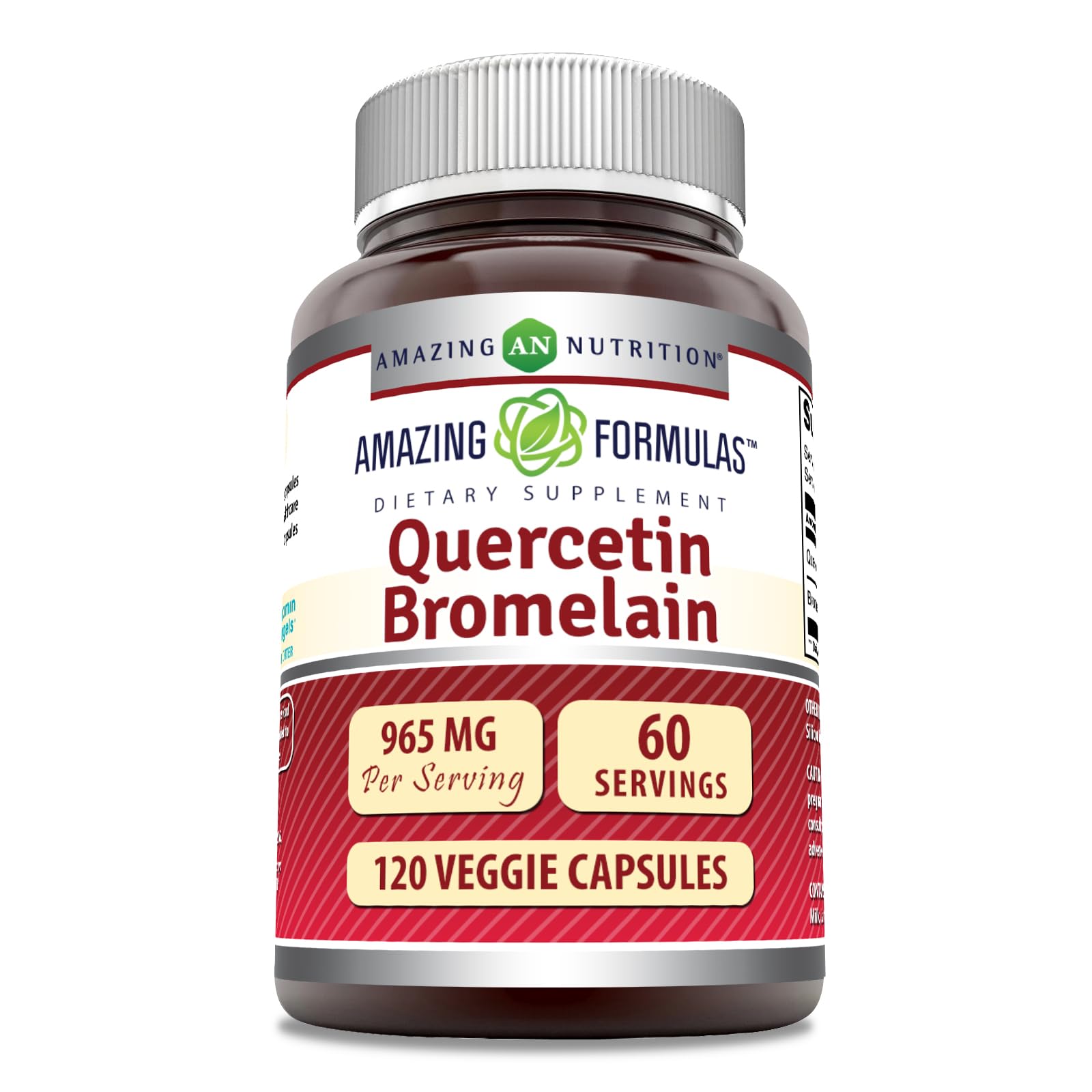 Amazing Nutrition Quercétine Bromélaïne – bouteille prête à l’emploi pour votre routine.