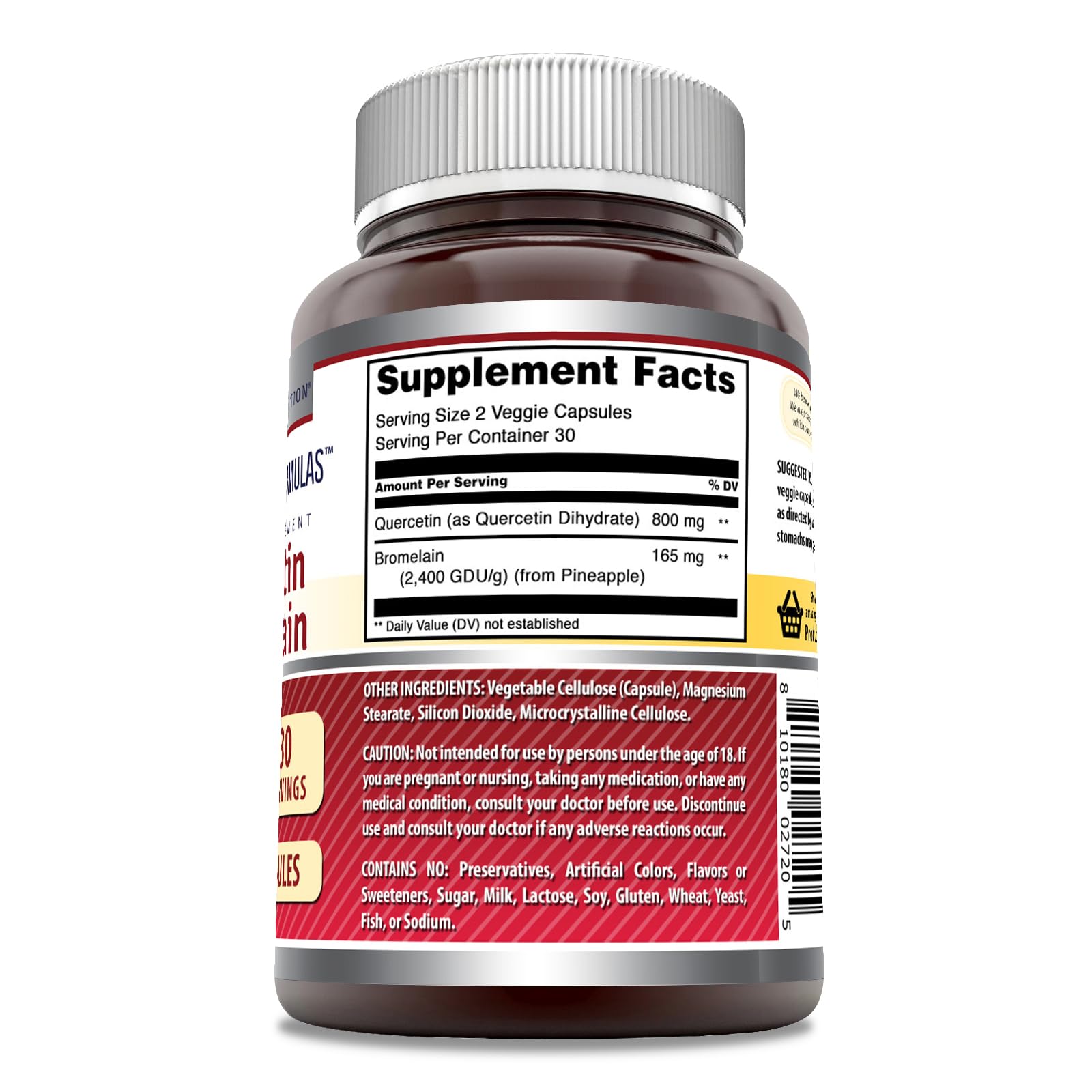 Gélules Quercetine-Bromelaine Amazing Nutrition: rituels quotidiens pour soutenir vitalité et bien-être
