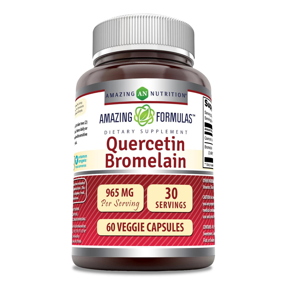 Amazing Nutrition Quercetine-Bromelaine: gélules végétales pour soutien immunitaire et énergie