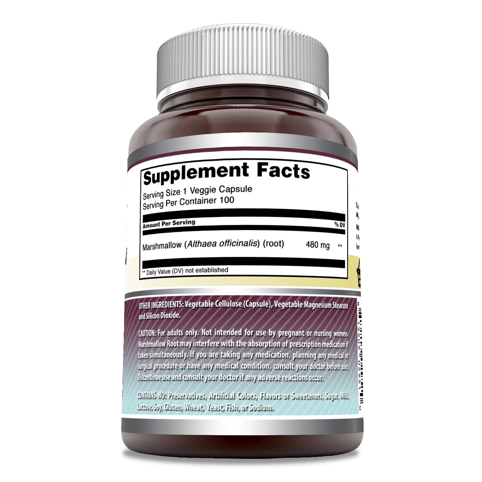 Amazing Nutrition racine de guimauve - capsules: prise pratique et confort digestif possible.