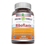 Amazing Nutrition riboflavine 400mg – bouteille: soutien du métabolisme et énergie quotidienne.