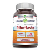 Amazing Nutrition riboflavine-400mg-bouteille: soutien du métabolisme énergétique et pureté garantie
