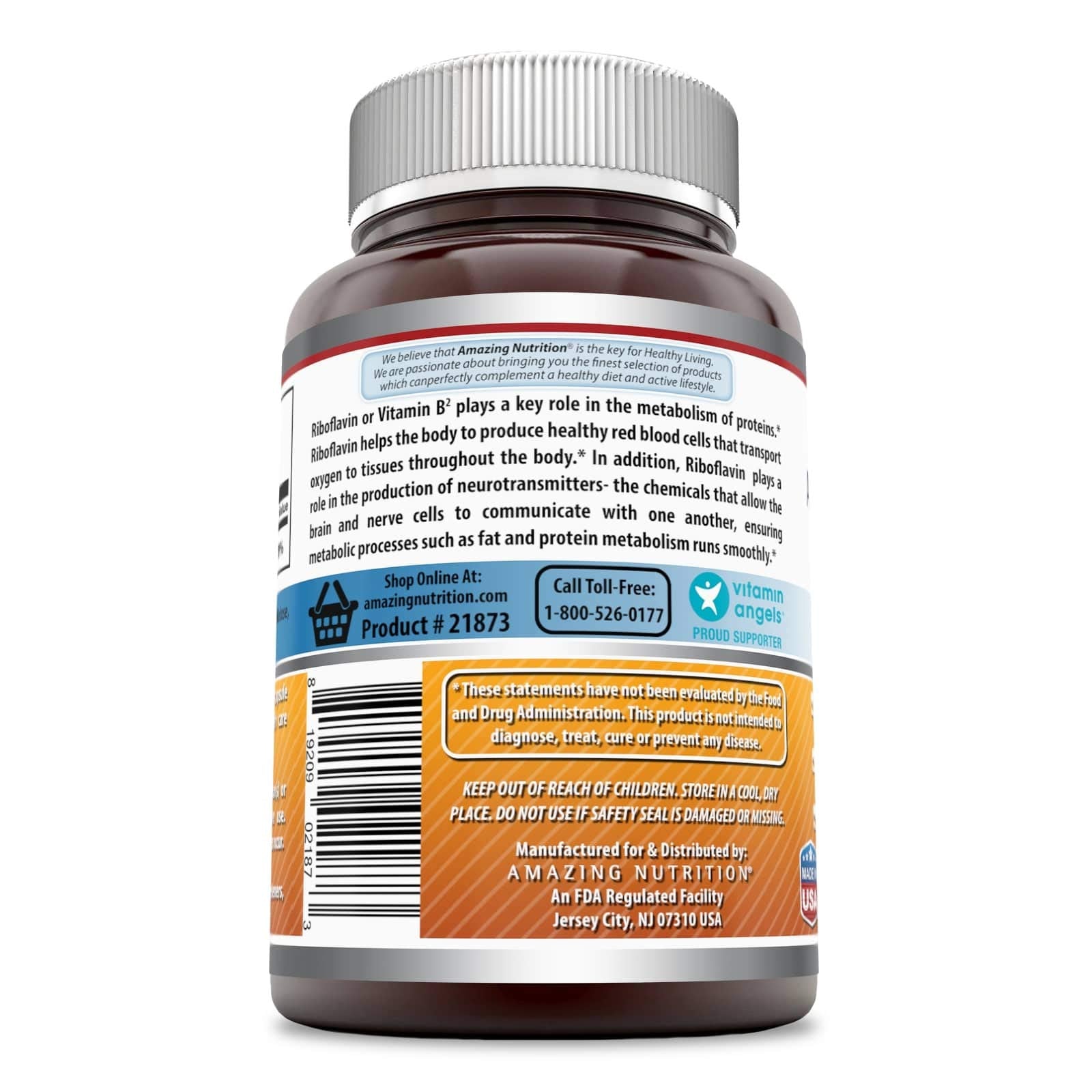 Amazing Nutrition riboflavine 400mg – capsules: garantissant pureté et tolérance dans votre routine
