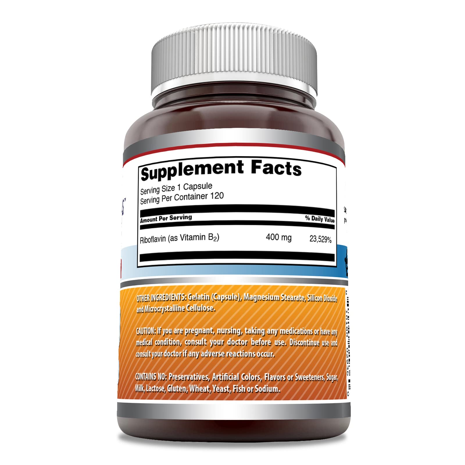 Amazing Nutrition riboflavine-400mg-pilules: non-OGM et sans gluten pour une supplémentation fiable