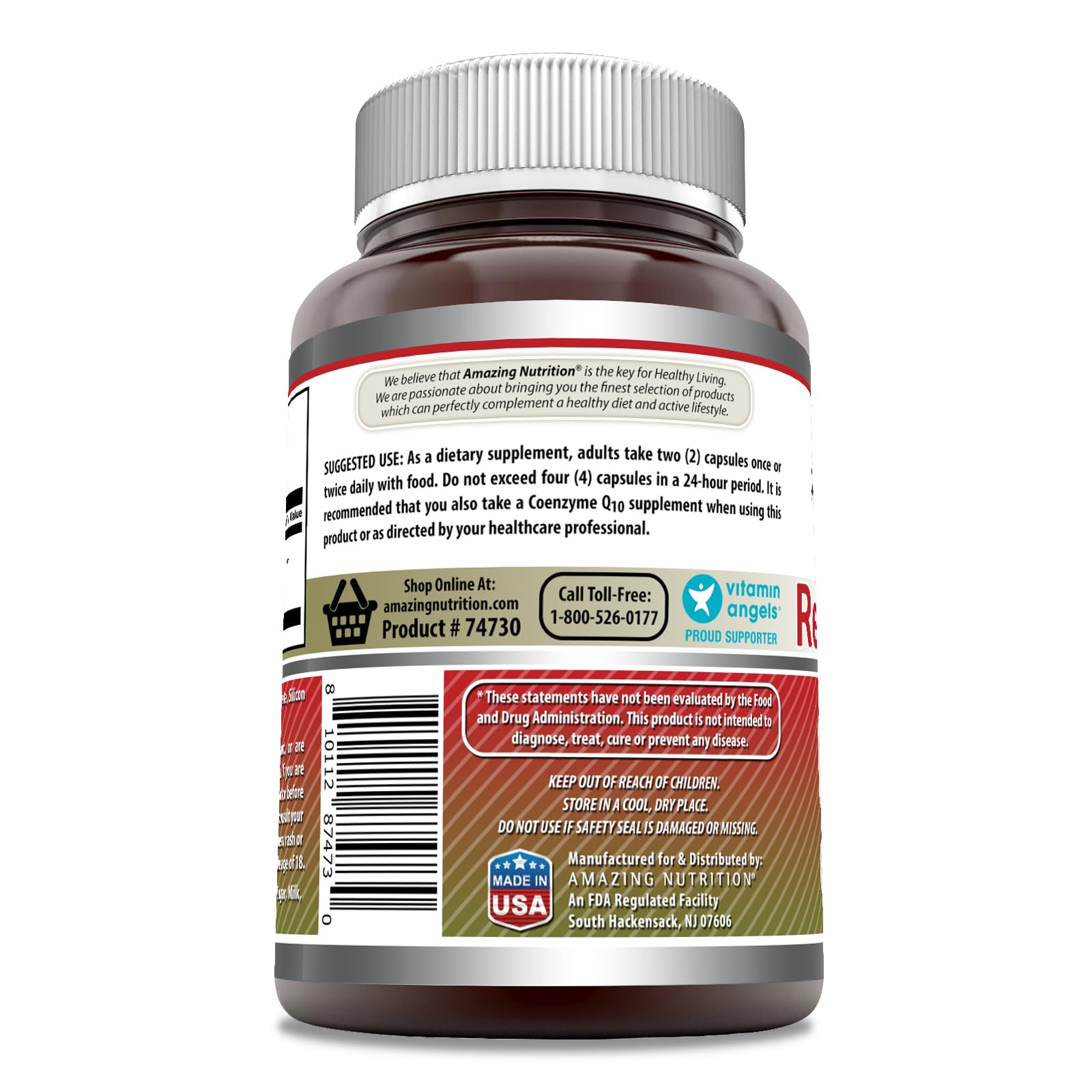 Capsules riz de levure rouge Amazing Nutrition, prise pratique dans votre quotidien bien-être.