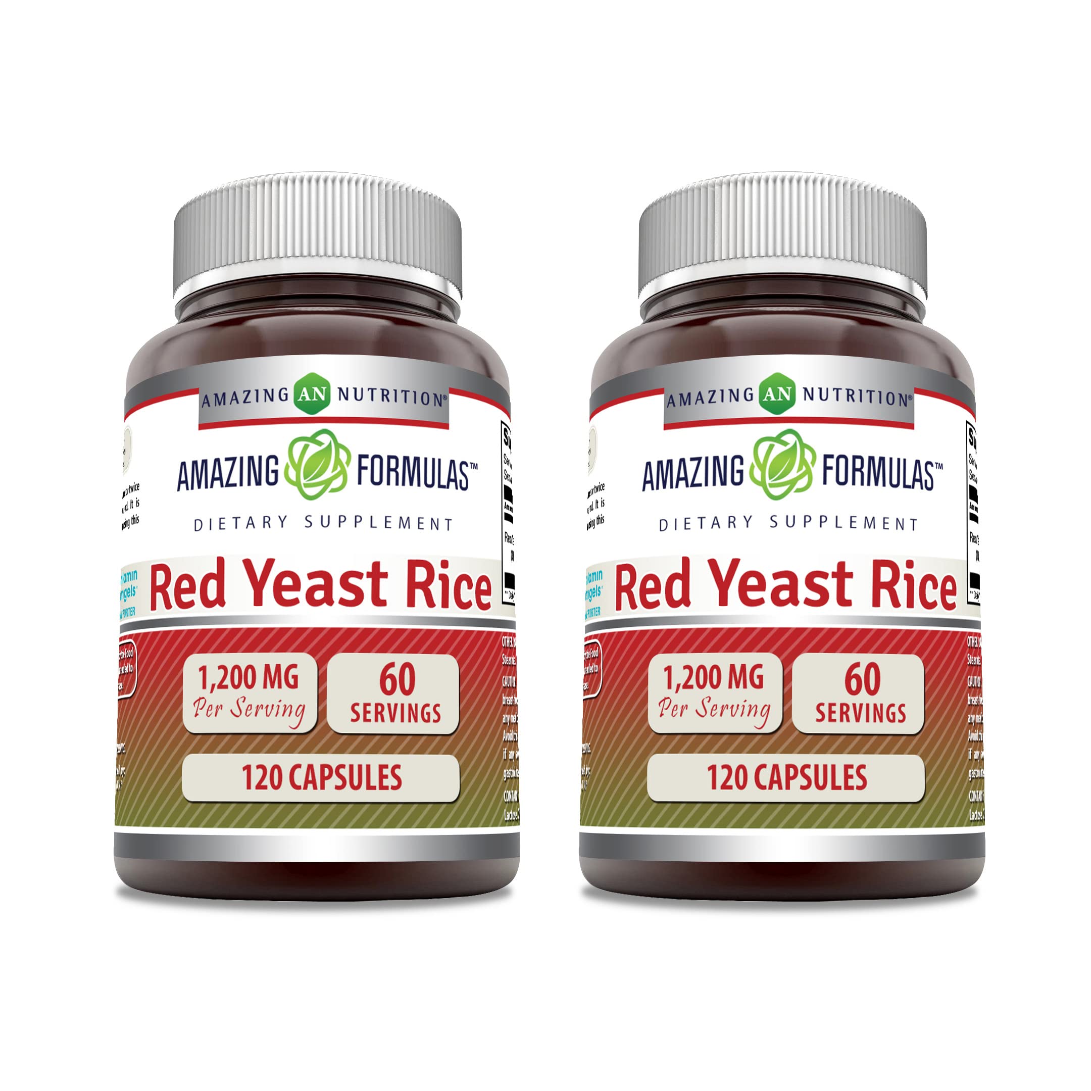 Amazing Nutrition Riz Rouge 1200mg – bouteille avec posologie facile à suivre.