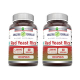 Amazing Nutrition Riz Rouge 1200mg – bouteille avec posologie facile à suivre.