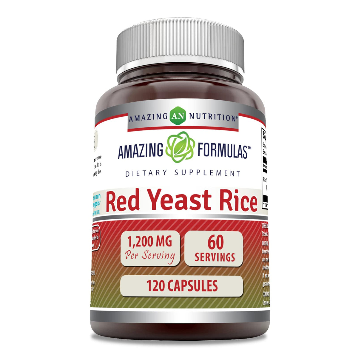 Amazing Nutrition riz rouge de levure – bouteille pratique et dose 1200 mg par portion
