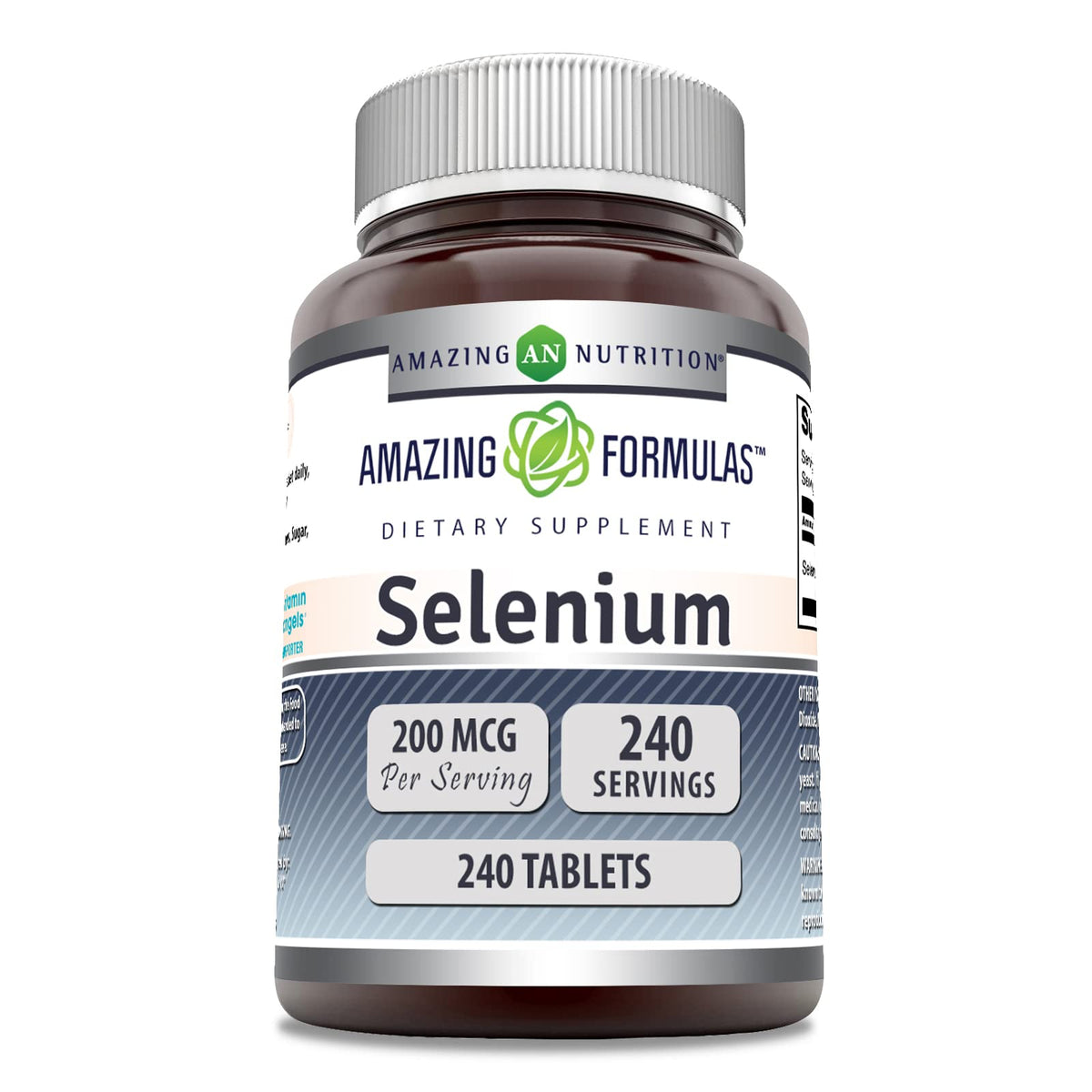 Tablettes Amazing Nutrition Selenium 200 µg, faciles à intégrer dans votre routine quotidienne.