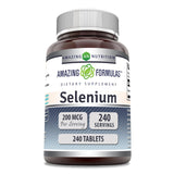 Tablettes Amazing Nutrition Selenium 200 µg, faciles à intégrer dans votre routine quotidienne.
