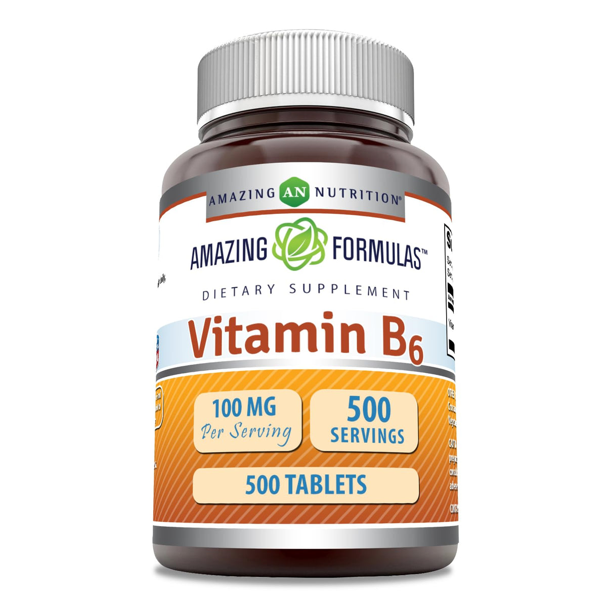 Amazing Nutrition vitamine B6 dose 100 mg, comprimé pratique pour routine quotidienne