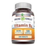 Amazing Nutrition vitamine B6 dose 100 mg, comprimé pratique pour routine quotidienne