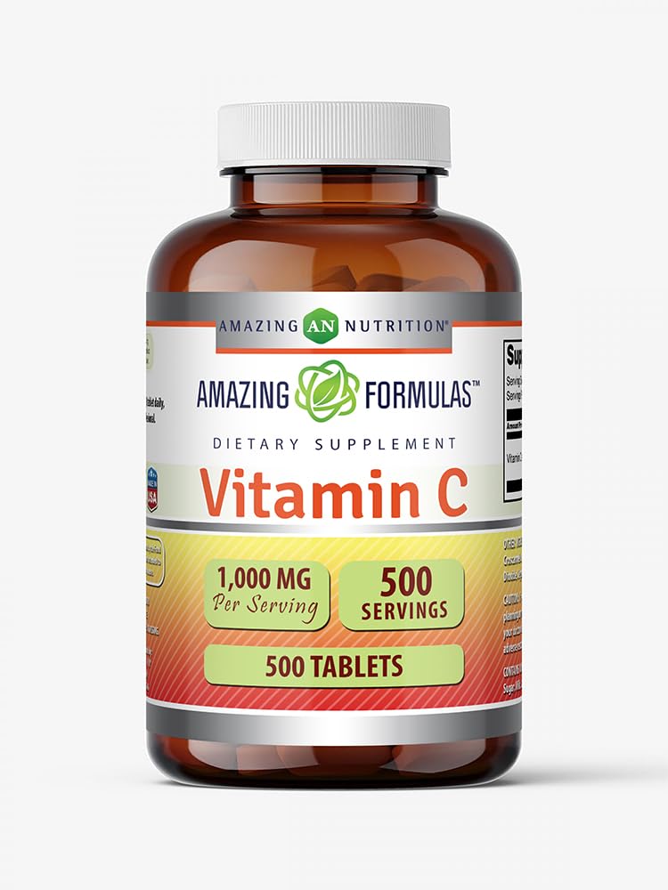 Amazing Nutrition Vitamine C 1000 mg — comprimé pratique pour une dose quotidienne.