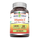 Amazing Nutrition Vitamine C Cynorrhodon – bouteille frontale pour un soutien quotidien potentiel