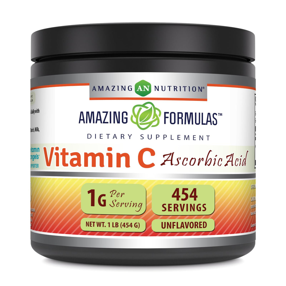 Amazing Nutrition Vitamine C Poudre avec scoop, dosage précis par portion.