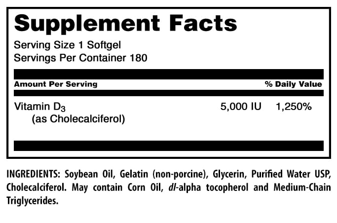 Amazing Nutrition Vitamine D3 capsules molles près du sceau GMP