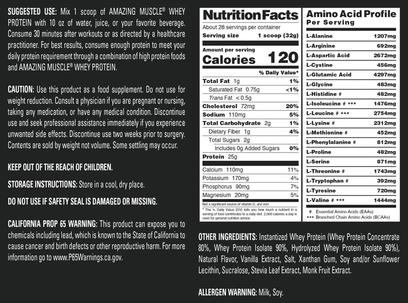 Amazing Nutrition whey certifié GMP garantit pureté et traçabilité du produit.