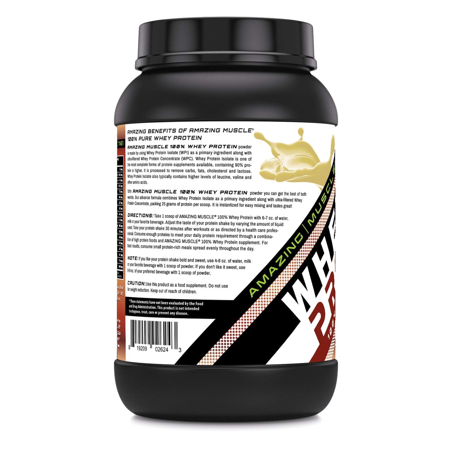 Amazing Nutrition Whey Noisette texture crémeuse pour une boisson riche et satisfaisante