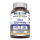Amazing Nutrition Zinc Gluconate comprimé-bouteille: format pratique pour la routine quotidienne.