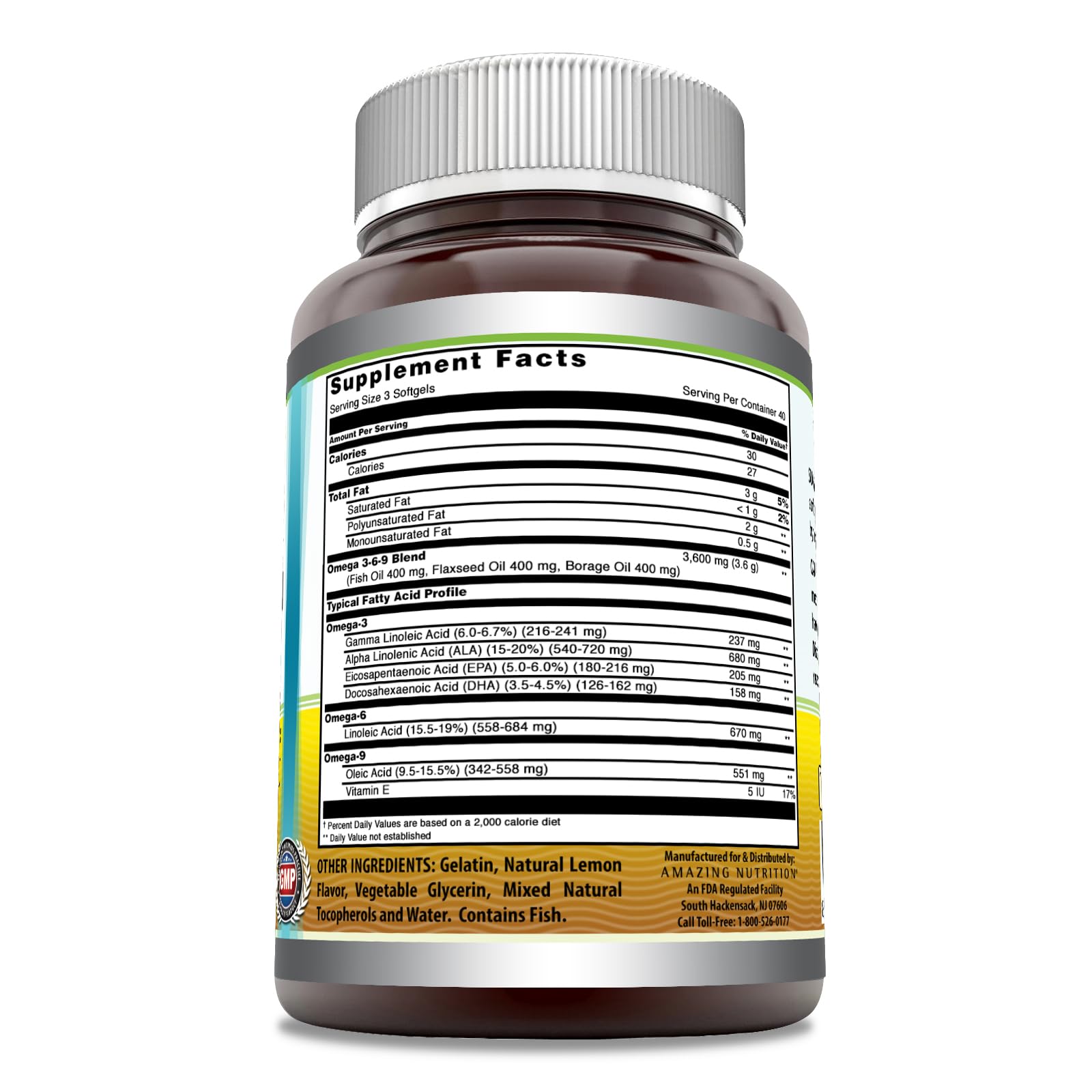 Amazing Omega 3.6.9 – Etiquette citron, goût frais et agréable pour une prise régulière.