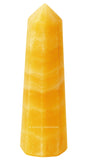 Amazing Gemstone pointe cristal calcite jaune en 3–4 pouces, énergie revitalisante pour votre espace.