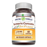 Gélules Amazing Nutrition Curcuma Curcumine Bioperine pour une prise quotidienne pratique.