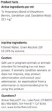 Amber NaturalZ: indications d'utilisation pour chiens, chats, oiseaux et petits animaux.