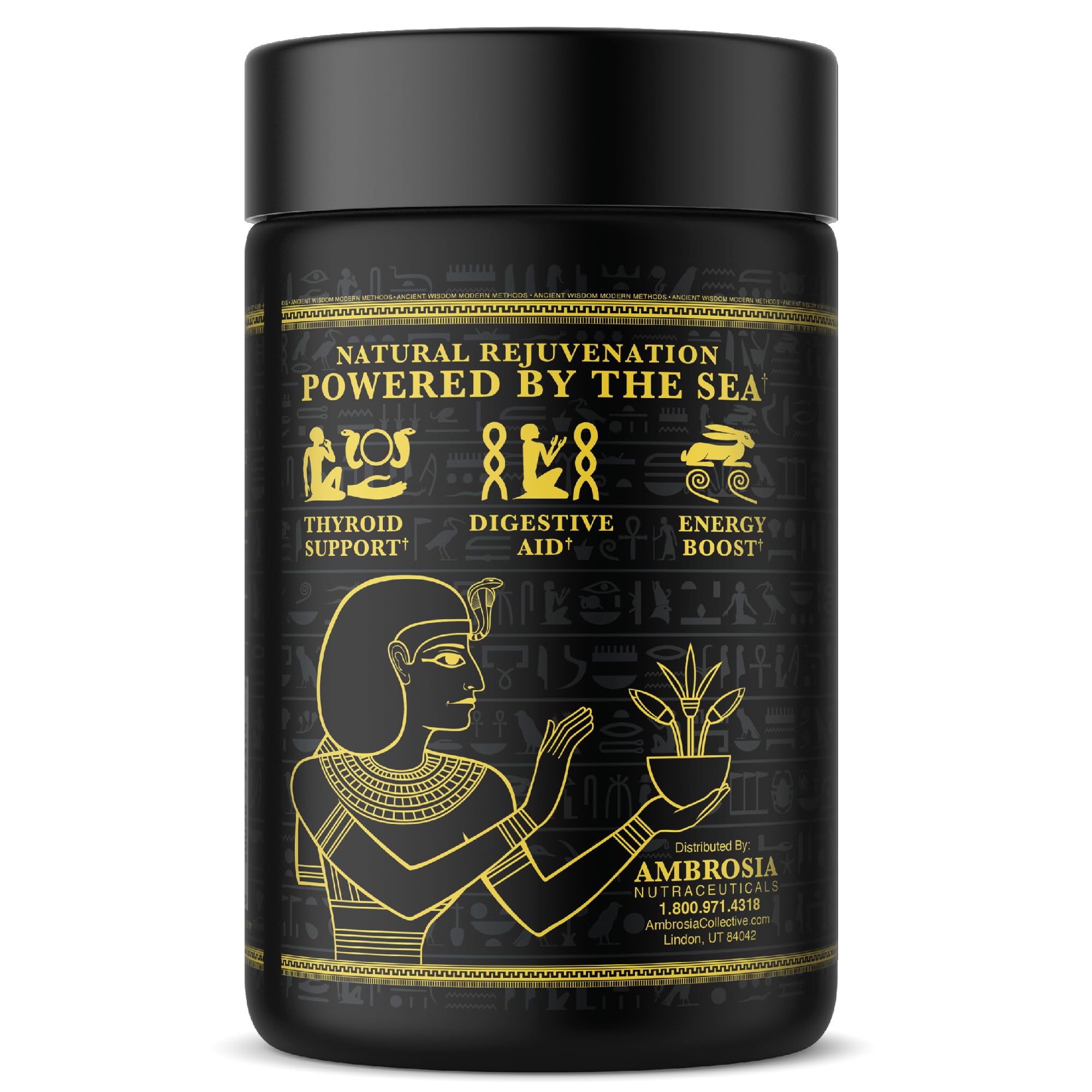 Capsules Ambrosia, algue irlandaise, antioxydants pour une peau mieux hydratée.