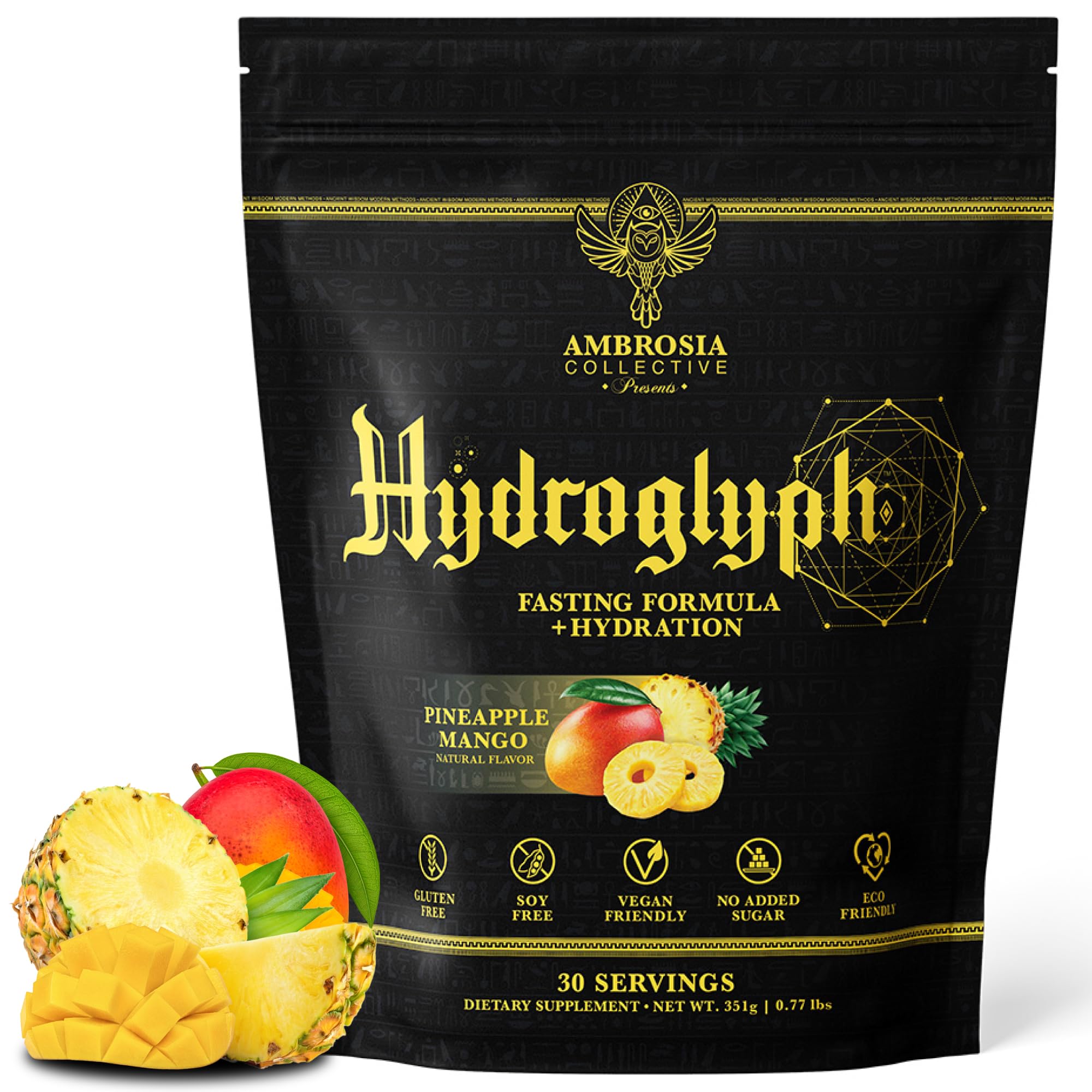 Ambrosia Hydroglyph – bouteille versant, hydratation prête pour l’entraînement.
