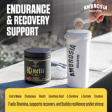 Ambrosia Kinetic – mélange de champignons médicinaux visibles.