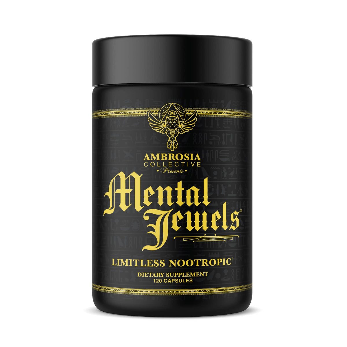 Ambrosia Mental Jewels – capsules et emballage, soutien potentiel à la concentration et mémoire.