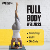 Ambrosia Nektar - sachet-dose illustrant l’approche pratique pour l’apport nutritionnel.