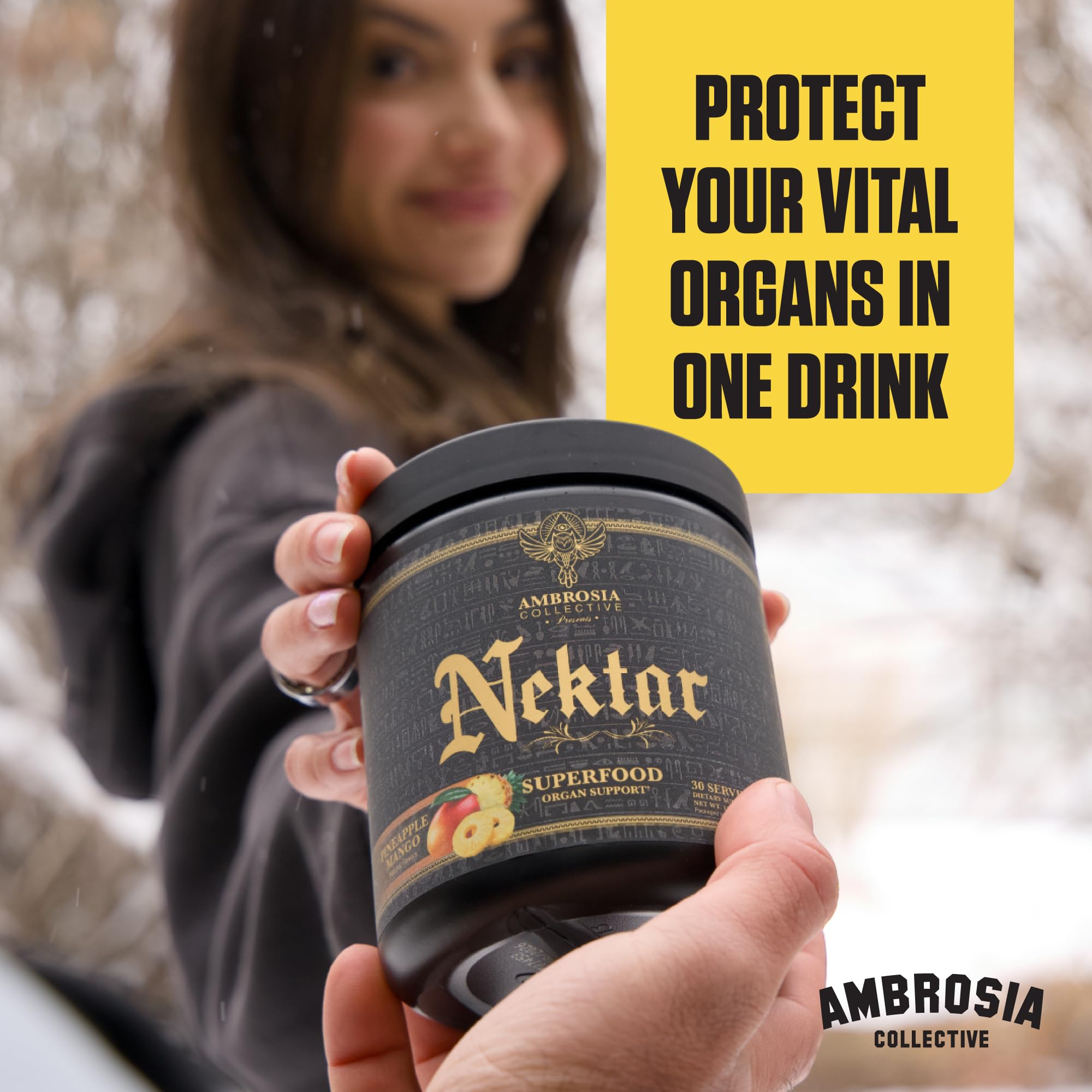 Ambrosia Nektar – verre prêt à déguster après agitation