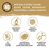 Ambrosia Planta ingrédients végétaux à base de pois et riz brun, protéines complètes.