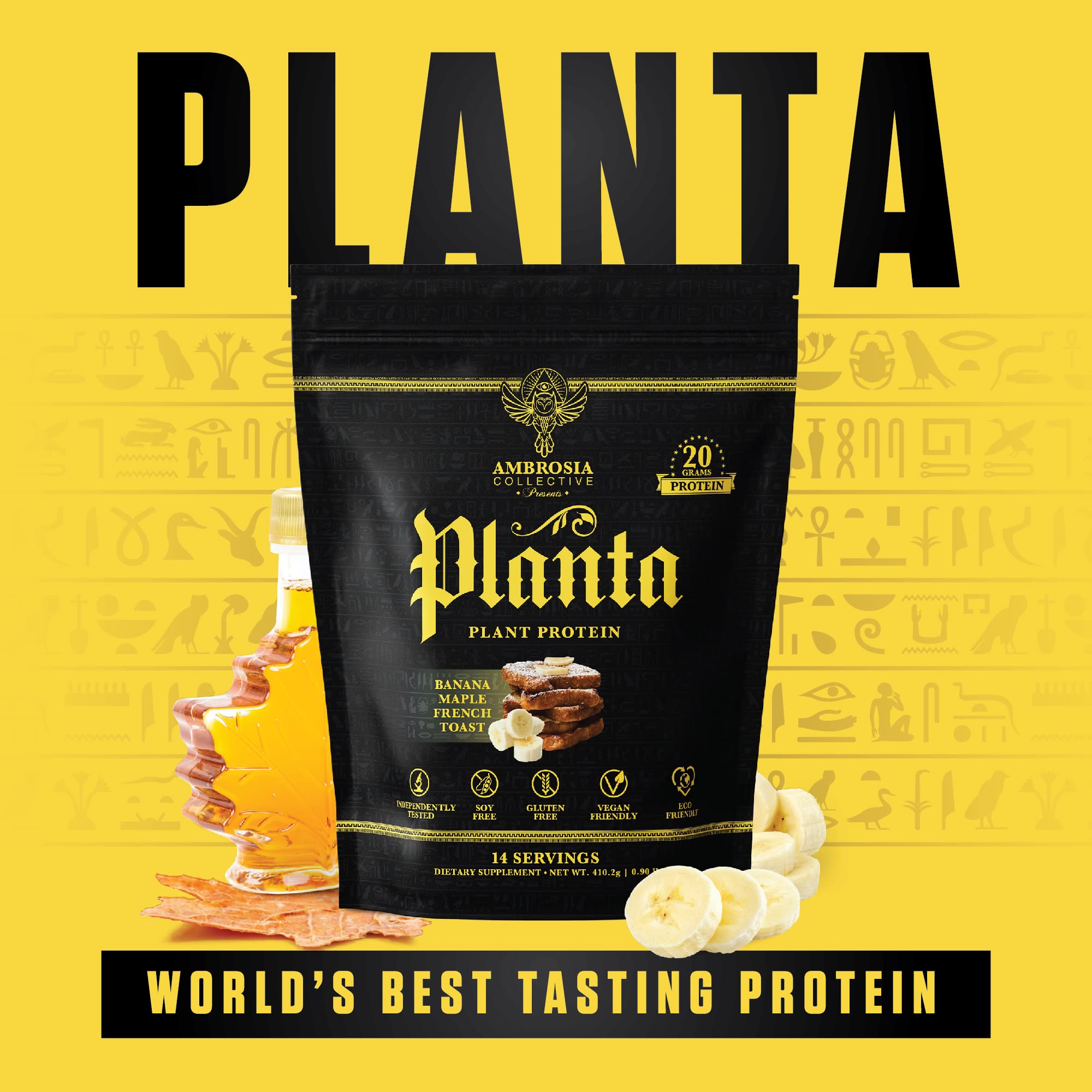 Ingrédients Ambrosia Planta : riz complet et pois pour protéines végétales